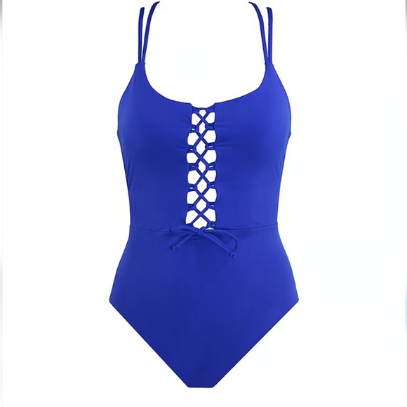 NWT MIRACLESUIT | One Piece Lace Up Swimsuit - Picture 3 of 12